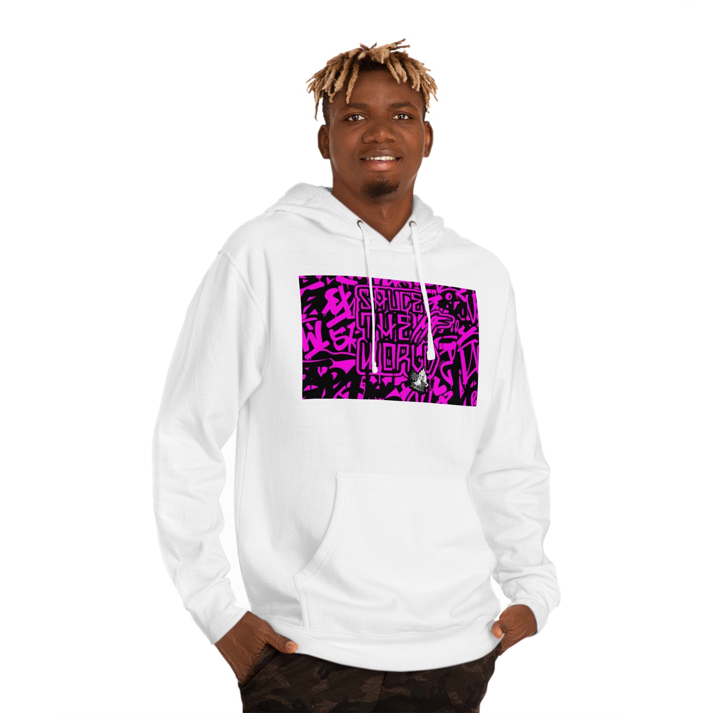 HOT PINK SAUCE THE MF WORLD HOODIE Q