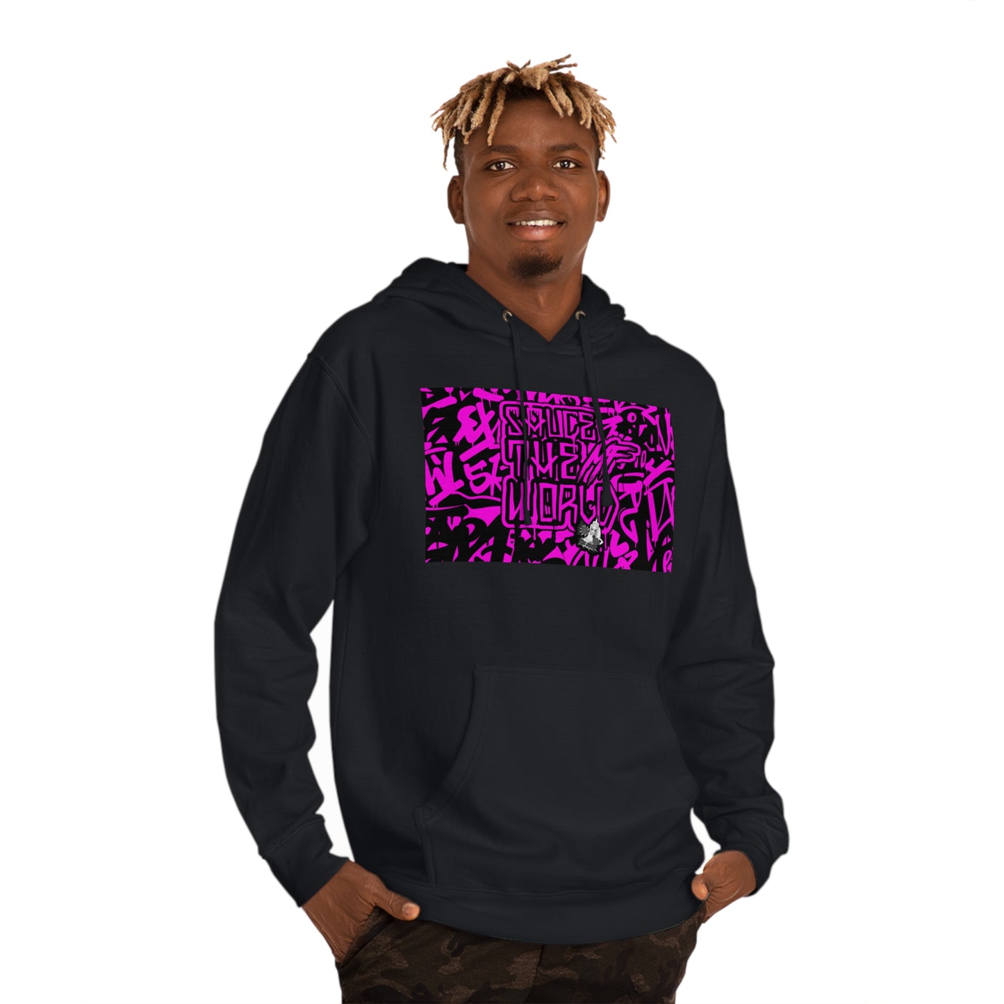 HOT PINK SAUCE THE MF WORLD HOODIE Q