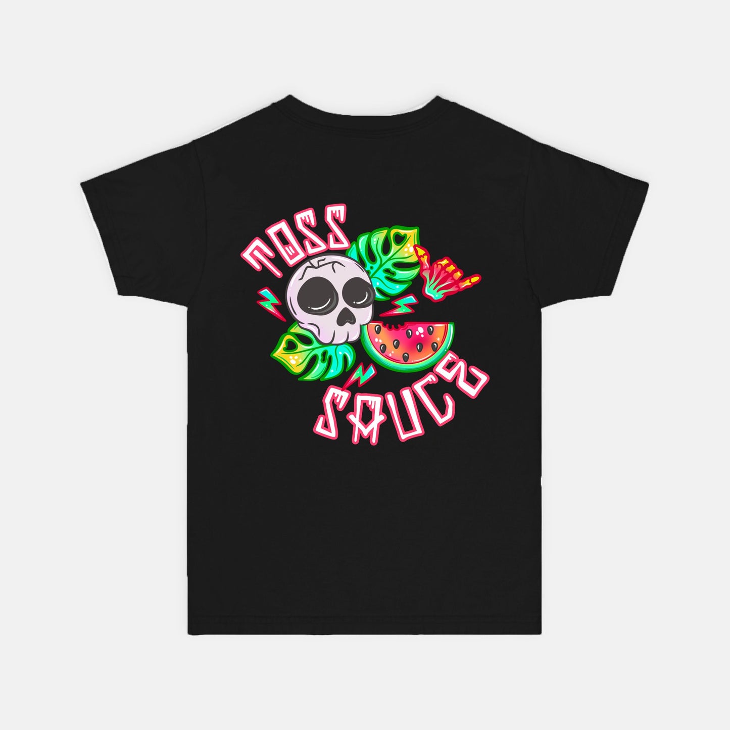 YOUTH Watermelon Skulls Toss Sauce Tshirt