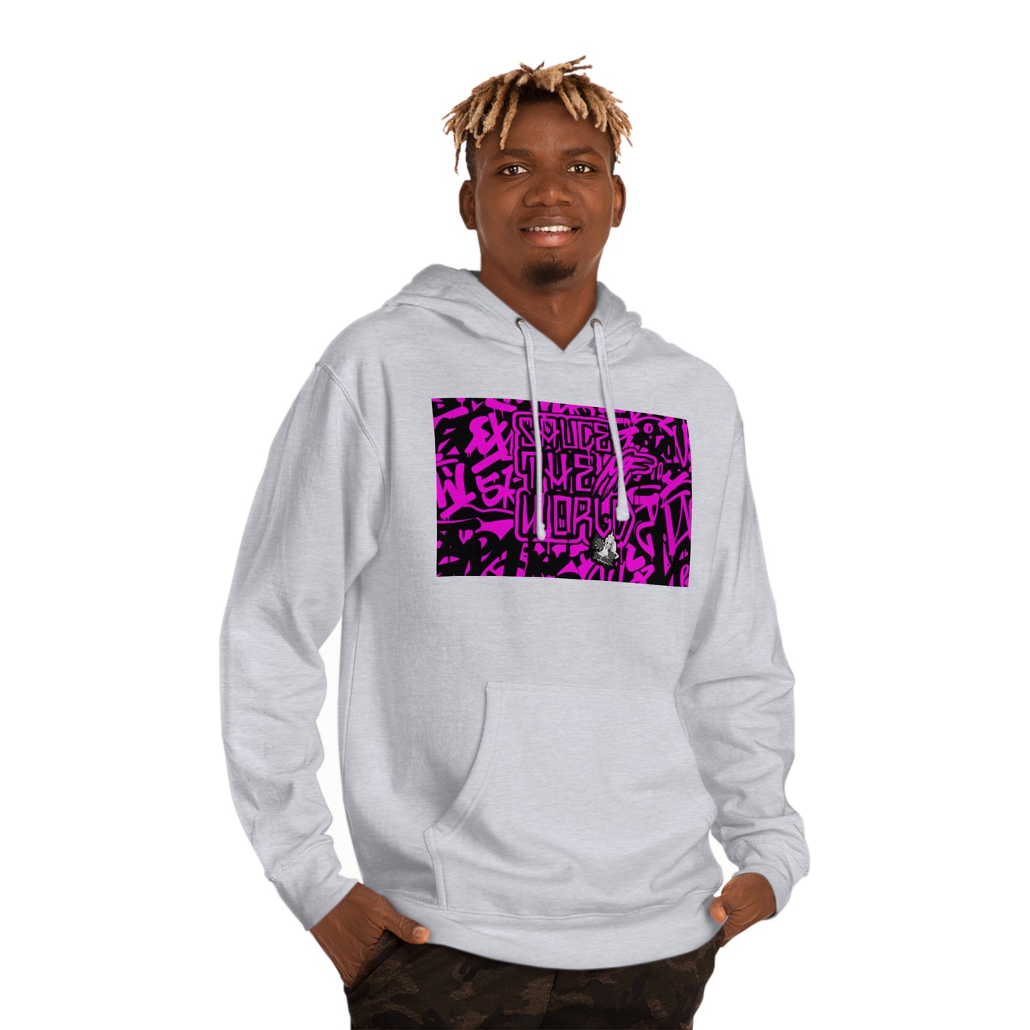 HOT PINK SAUCE THE MF WORLD HOODIE Q